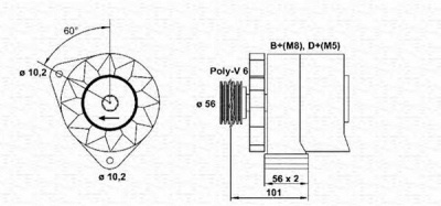 MAGNETI MARELLI 943356811010 -  Генератор